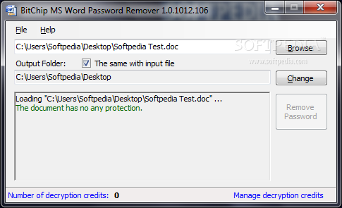 Free Ms Word Password Remover